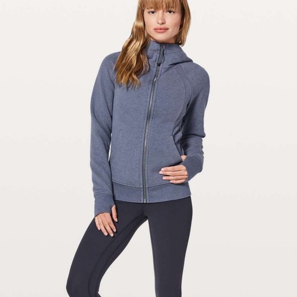 lululemon athletica Tops - Lululemon Hoodie Scuba Athletic Lounge Yoga Blue 4